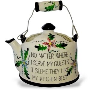 1960s Norcrest Japan Teapot Wall Pocket P-418 Ceramic Vase